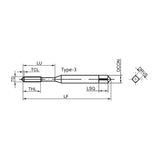 G-ET168-SJN Economical Spiral Fluted Tap for Stainless Steel Machining M1-M16 NO.0-80UNF-5/8-18UNF