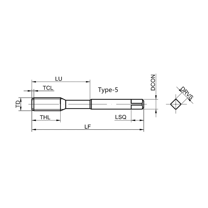 G-ET168-SJN Economical Spiral Fluted Tap for Stainless Steel Machining M1-M16 NO.0-80UNF-5/8-18UNF