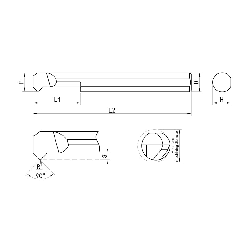 G-GMT-CR Internal Hole Boring Tool and Chamfer G-GMT-CR40R20L10 G-GMT-CR40R20L15