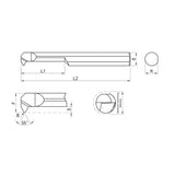 G-GMT-IR Threading for 55° Tool Alignment G-GMT-IR40A55L15 G-GMT-IR50A55L15