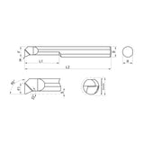 G-GMT-UR 90° In-cut Profile Turning G-GMT-UR30R10L10 G-GMT-UR40R10L15