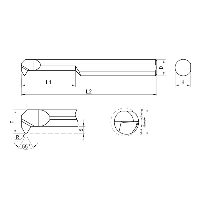 G-GPT-IR Threading for 55° Tool Alignment G-GPT-IR40A55L15 G-GPT-IR50A55L15 - Big-tools Industrial Supply Tools for Metal Cutting