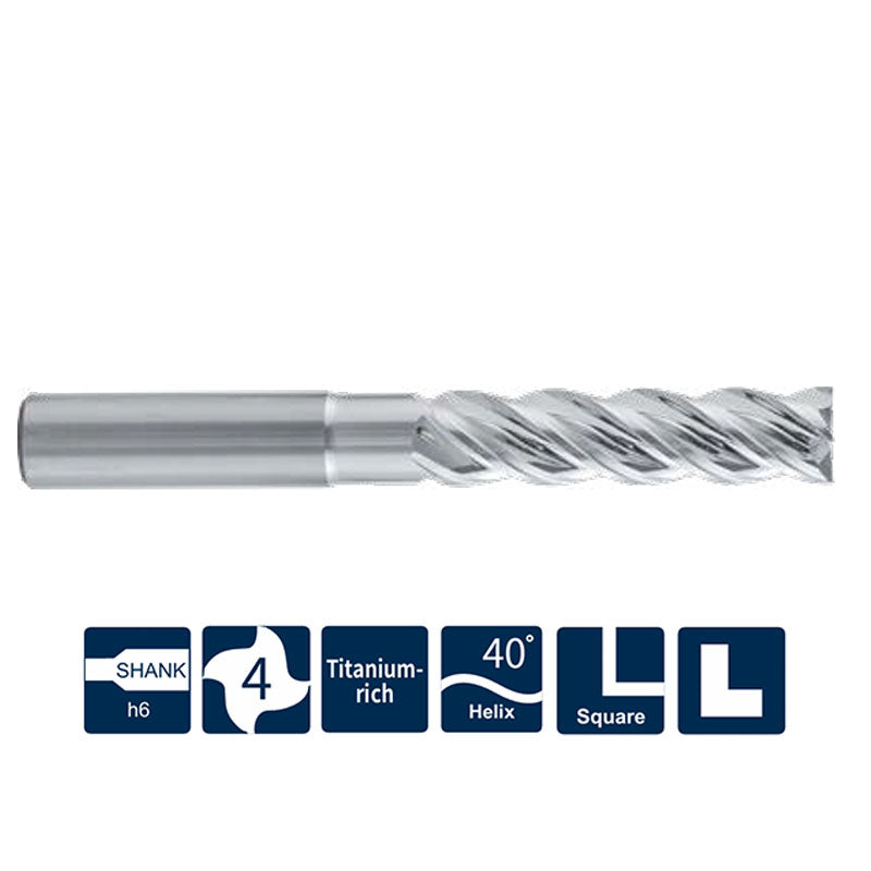 G-SA300-SF-IC-SN4   4 Flutes, with Long Neck, Square（Internal Cooling with Coating）