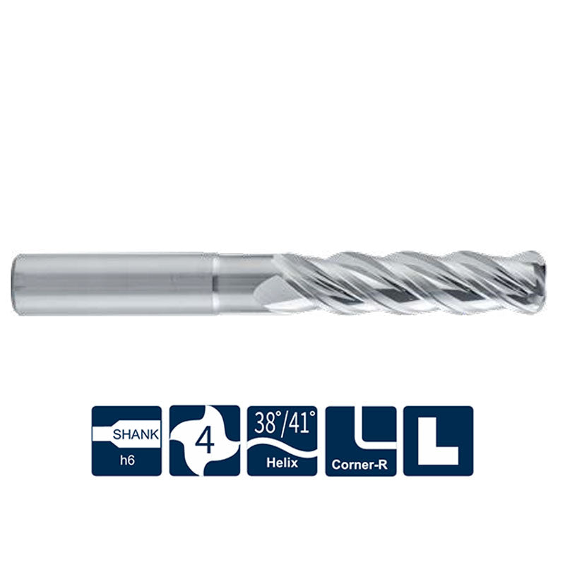 G-SA300-SF-RN4 4 Flutes, Corner Radius, Long Neck