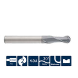 G-SG200-M-B2 2 Flute Ballnose Coated Endmills