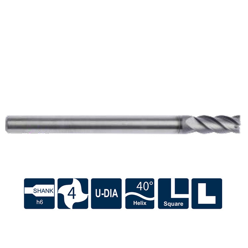 G-SG200-S4 4 Flute Square Head Coated Endmills