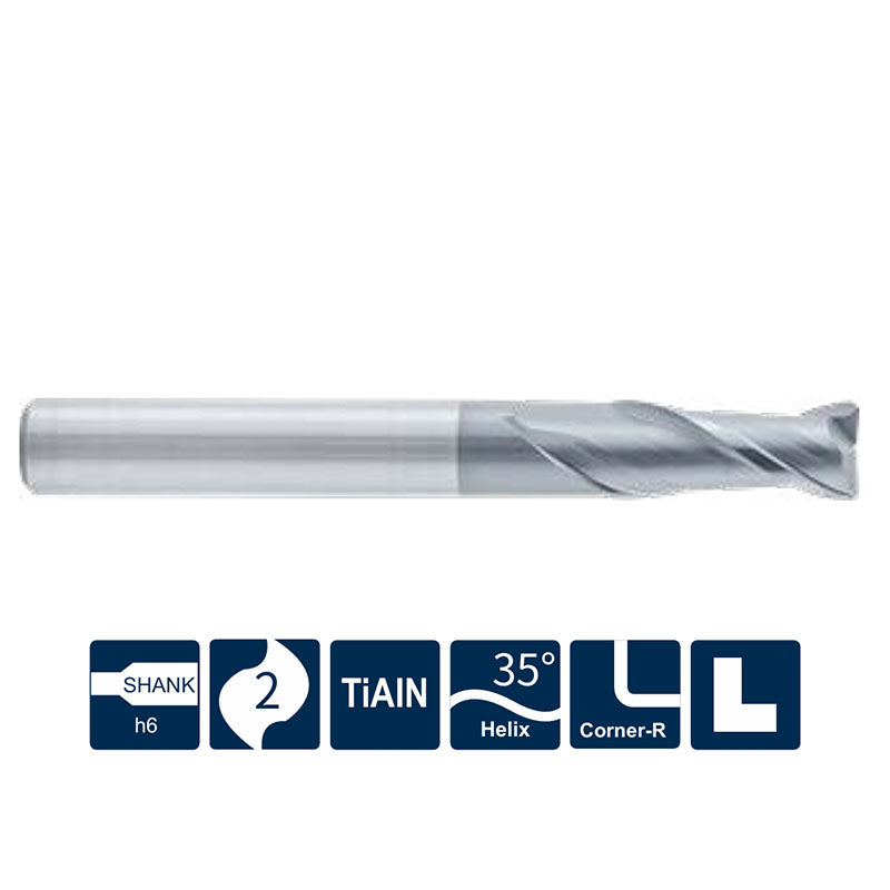 G-SH160-R2 2 Flutes, Corner Radius