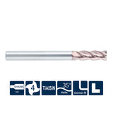 G-SH360-RH4  4 Flutes, Corner Radius, with Long Shank Length