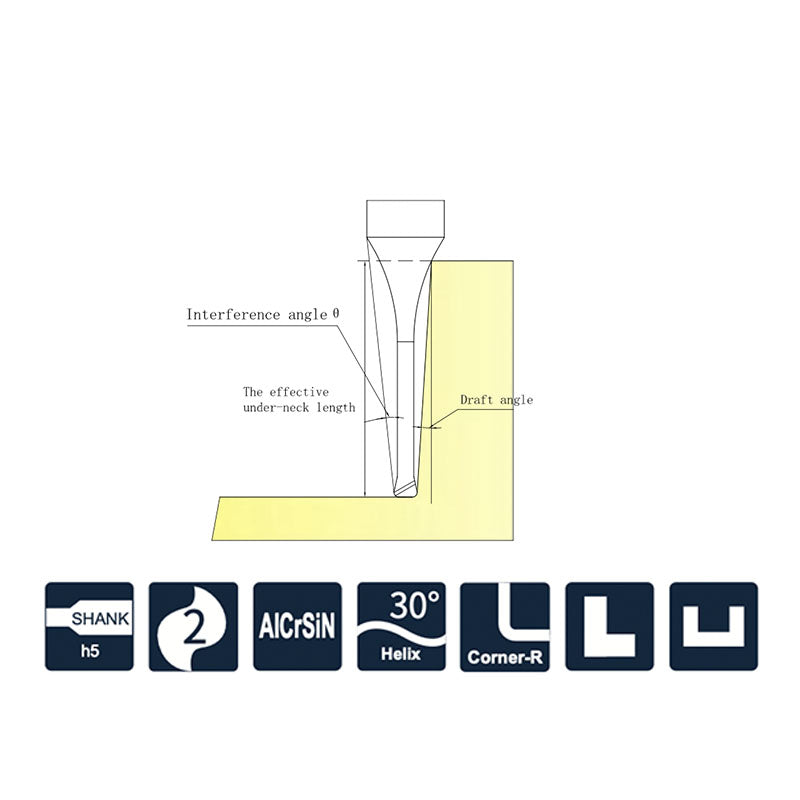 G-SPM200-RN2  2 Flutes with Extended Neck, Corner Radius D2~3