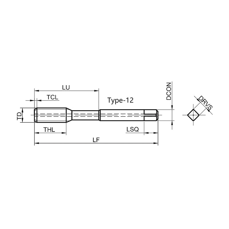 G-T118-FDR High-performance Internal Cooling General Machining Fluteless Tap M4-M30