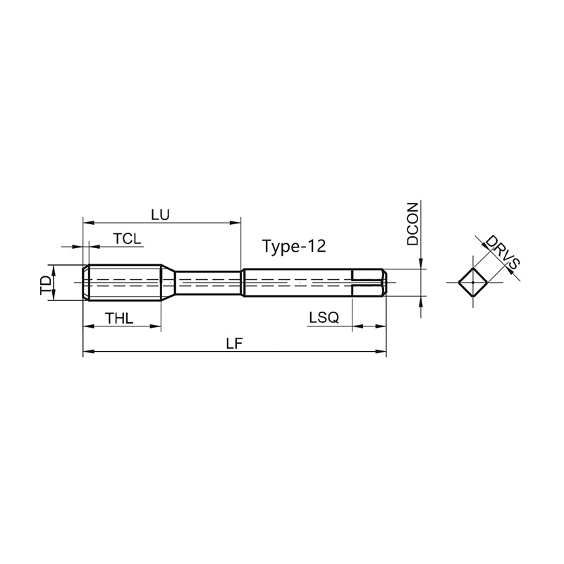 G-T128-HDC High-performance Straight Fluted Tap for Internal Cooling Cast Iron M5-M16