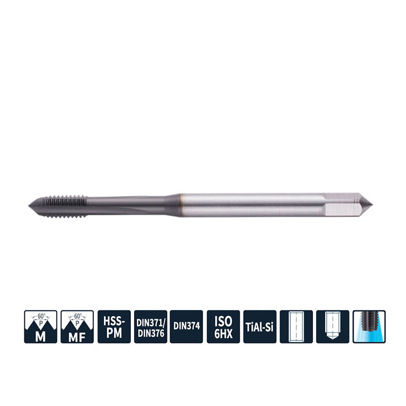 G-T128-HDN High-performance Cast Iron Machining Straight Fluted Tap M5-M16