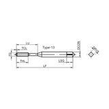 G-T128-HDN High-performance Cast Iron Machining Straight Fluted Tap M5-M16
