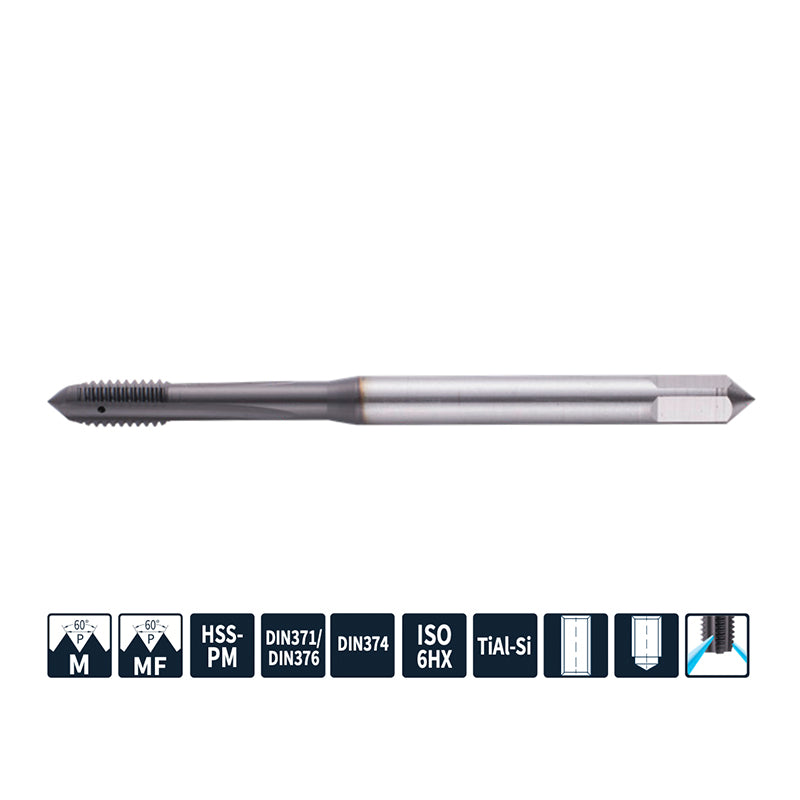 G-T128-HDR High-performanceStraight Fluted Tap for Internal Cooling Cast Iron Machining M5-M16