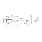 G-T128-HDR High-performanceStraight Fluted Tap for Internal Cooling Cast Iron Machining M5-M16