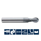 G-UP210-B2 2 Flute Ballnose Coated Endmills