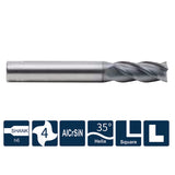 G-UP210-S4 4 Flute Flat Coated Endmills