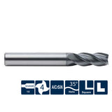 G-UP210-SC4 4 Flute Square Head Acute Angle Coated Endmills