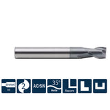 G-UP210-SS2 2 Flute Square Head Short Edge Coated Endmills