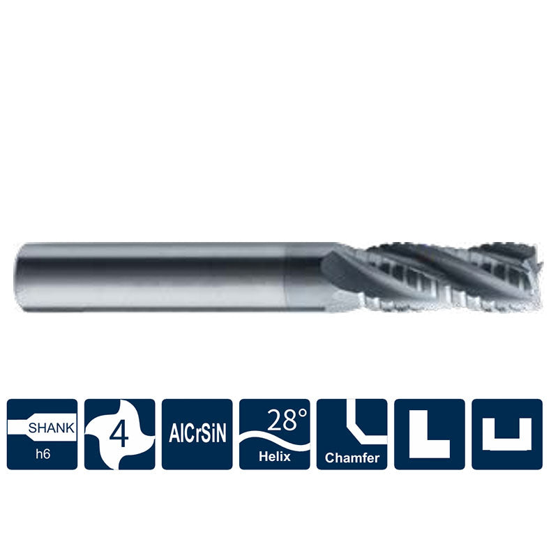 G-UPN210-S4  4 Flutes, Square for Roughing Process