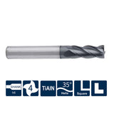 G-US200-S4 4 Flute Flat Coated Endmills