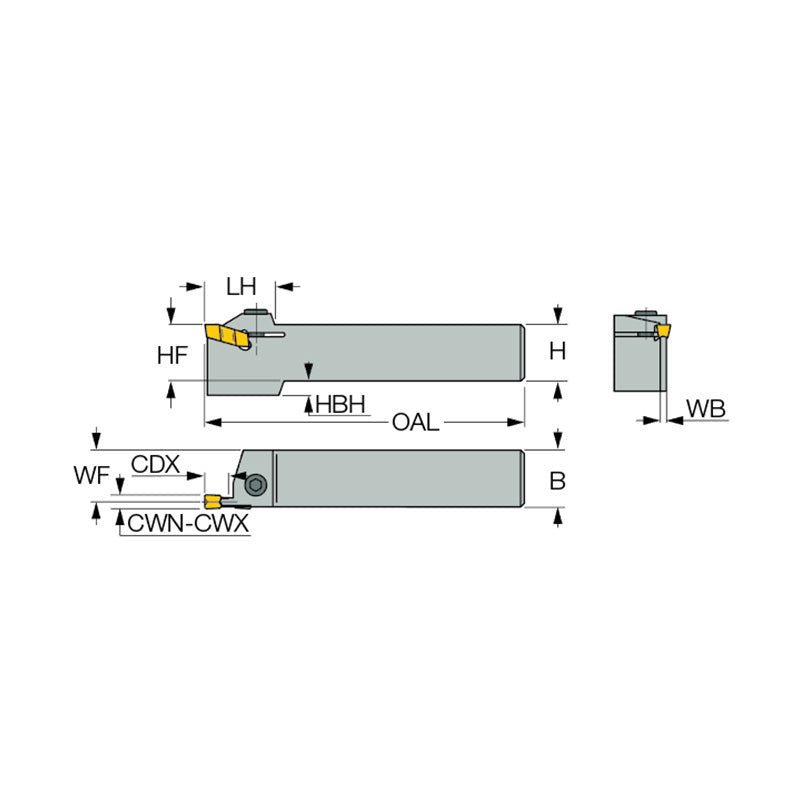 GHDR/L (short pocket) : External Tools for Turning, Grooving and Parting