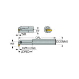 GHIR/L (W=1.9-6.4) : Internal Grooving and Turning Bars