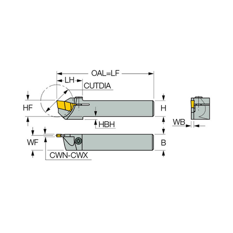 GHSR/L : External Grooving and Turning Holders for Swiss-Type and Automatic Machines
