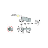 GIPA (full radius W=3-6) : Precision Double-Ended Inserts with Polished Top Rake for Machining Aluminum