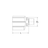 General Purpose 0° Both-sides Adaptor PSC63 PSC80