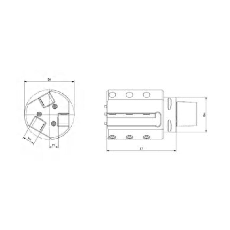 General Purpose 0° Tri-Sides Adaptor PSC50-ASHTR-36123-20 PSC50-ASHTL-36123-20 - Big-tools Industrial Supply Tools for Metal Cutting