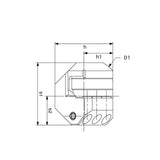 General Purpose 45° Adaptor HSK-T50-ASHR45-095-20