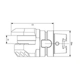 General Purpose 45° Adaptor HSK-T50-ASHR45-095-20