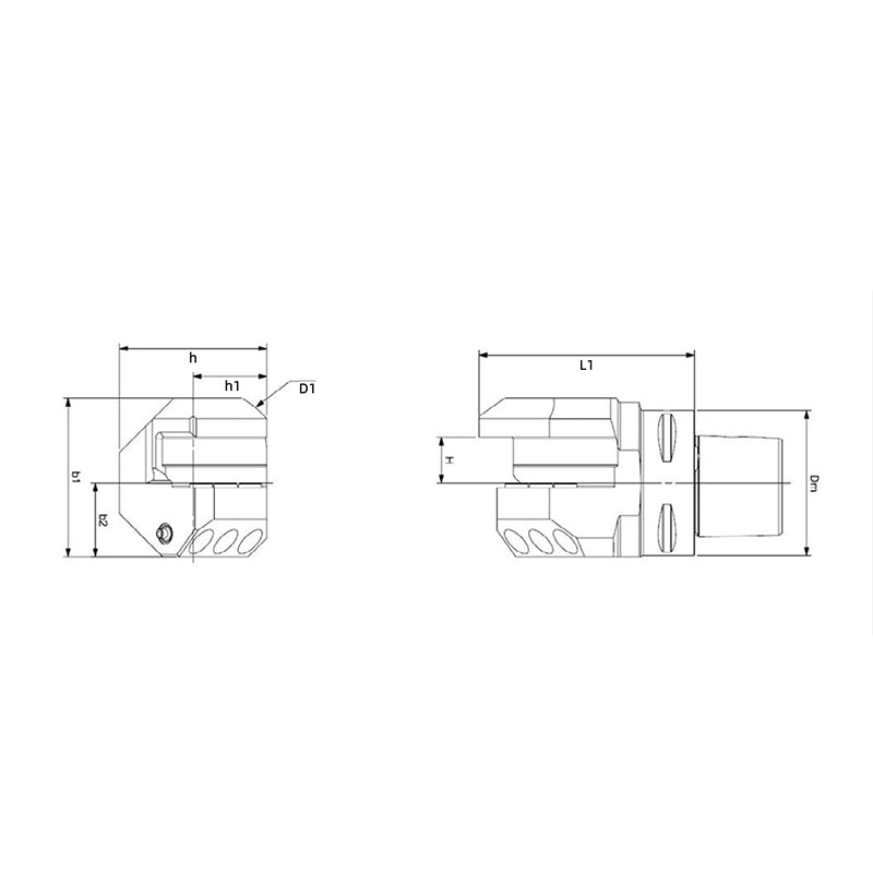 General Purpose 45° Adaptor PSC50-ASHR45-085-20 PSC50-ASHL45-085-20 - Big-tools Industrial Supply Tools for Metal Cutting