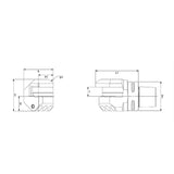 General Purpose 45° Adaptor PSC50-ASHR45-085-20 PSC50-ASHL45-085-20 - Big-tools Industrial Supply Tools for Metal Cutting