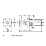 German Standard Pull Stud DIN 69872 SK=JT=DAT=DIN 69872