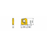 HFN 08-M Nano High Feed milling inserts of maximum depth of cut 0.5 mm for miniature components - Big-tools Industrial Supply Tools for Metal Cutting