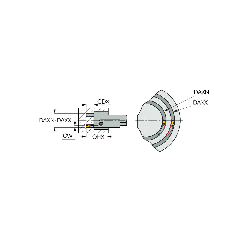 HGAIR/L-3 : Adapters for Internal Face Grooving and Turning - Big-tools Industrial Supply Tools for Metal Cutting