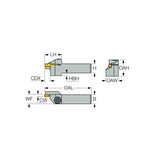HGHR/L-3 : Integral Holders for Face Grooving and Turning - Big-tools Industrial Supply Tools for Metal Cutting