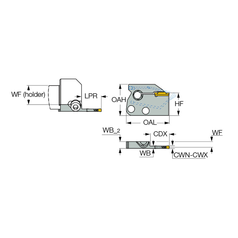 HGPAD-JHP : Adapters with High-Pressure Coolant Channels Carrying HELI-GRIP Inserts