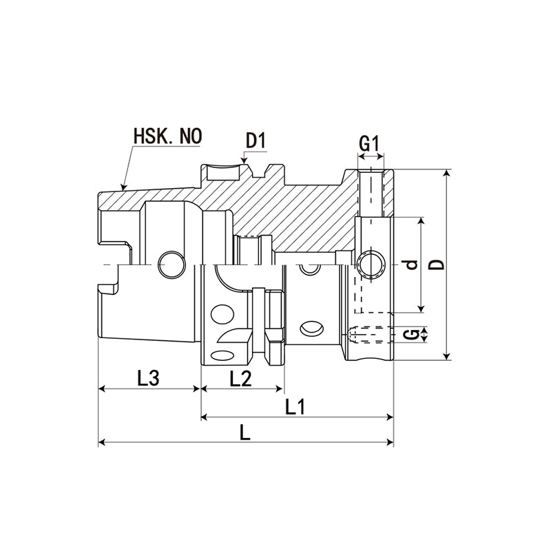 HSK-MOD Modular Tool Holder HSK63A-MOD060-060 HSK63A-MOD070-060 - Big-tools Industrial Supply Tools for Metal Cutting