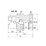HSK-MOD Modular Tool Holder HSK63A-MOD060-060 HSK63A-MOD070-060 - Big-tools Industrial Supply Tools for Metal Cutting