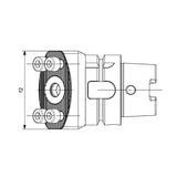 HSK-T-SR70 Adapter Handle-R/LX HSK-T50-SR70-RX-045-060M