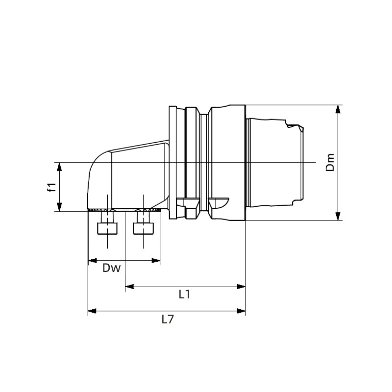 HSK-T-SR Adapter Handle-F HSK-T32-SR25-43-RF - Big-tools Industrial Supply Tools for Metal Cutting