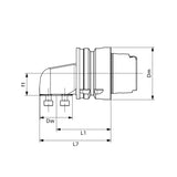 HSK-T-SR Adapter Handle-F HSK-T32-SR25-43-RF - Big-tools Industrial Supply Tools for Metal Cutting