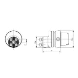 HSK-T-SR Adapter Handle-R/LG HSK-T50-SR32-52-RG - Big-tools Industrial Supply Tools for Metal Cutting
