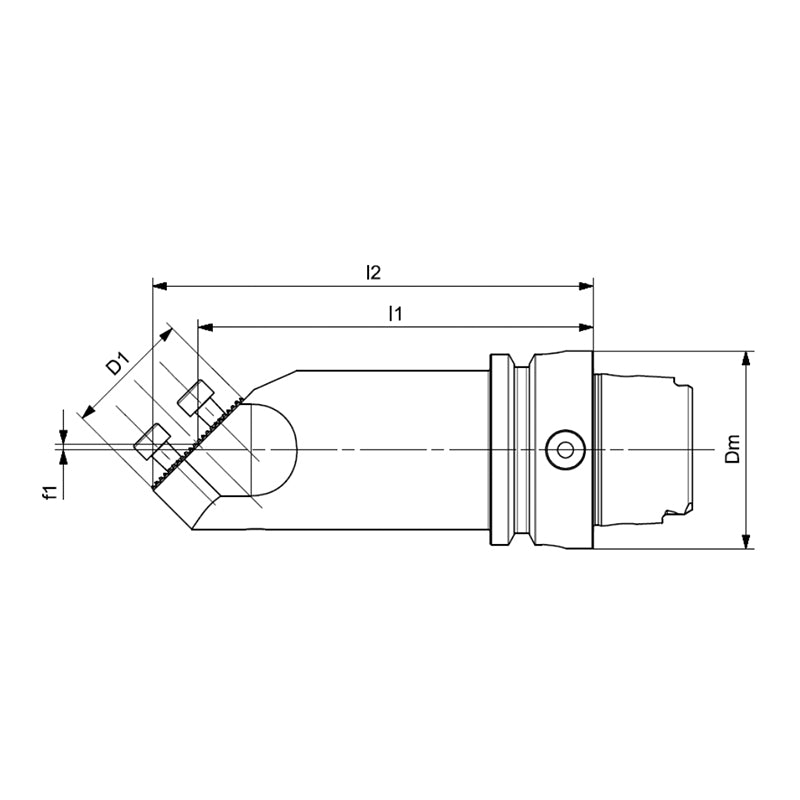 HSK-T-SR Adapter Handle-R/LX-L1 HSK-T50-SR32-RX-045-L1
