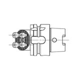 HSK-T-SR Adapter Handle-R/LX HSK-T50-SR25-RX-045 - Big-tools Industrial Supply Tools for Metal Cutting