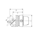 HSK-T-SR Adapter Handle-R/LX HSK-T50-SR25-RX-045 - Big-tools Industrial Supply Tools for Metal Cutting
