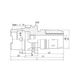 HSK63A-C Force Milling Chuck HSK63A-C20-100 HSK63A-C25-100 - Big-tools Industrial Supply Tools for Metal Cutting